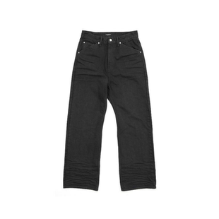 Far Archive 26ss 褶皱水波纹工装裤水洗做旧牛仔裤休闲直筒裤韩