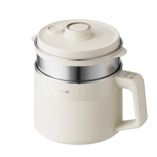 小熊电煮锅不锈钢家用宿舍多功能蒸笼智能预约定时小型泡面电火锅