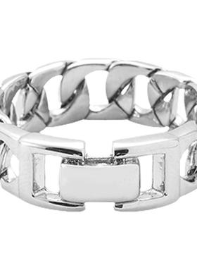 个性链条戒指女欧美手饰品银色