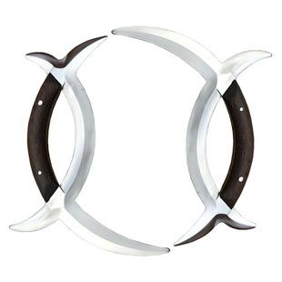 八卦子午鸳鸯钺八卦钺不锈钢鸳鸯钺鸡爪双钺武术双钺双钥未开刃