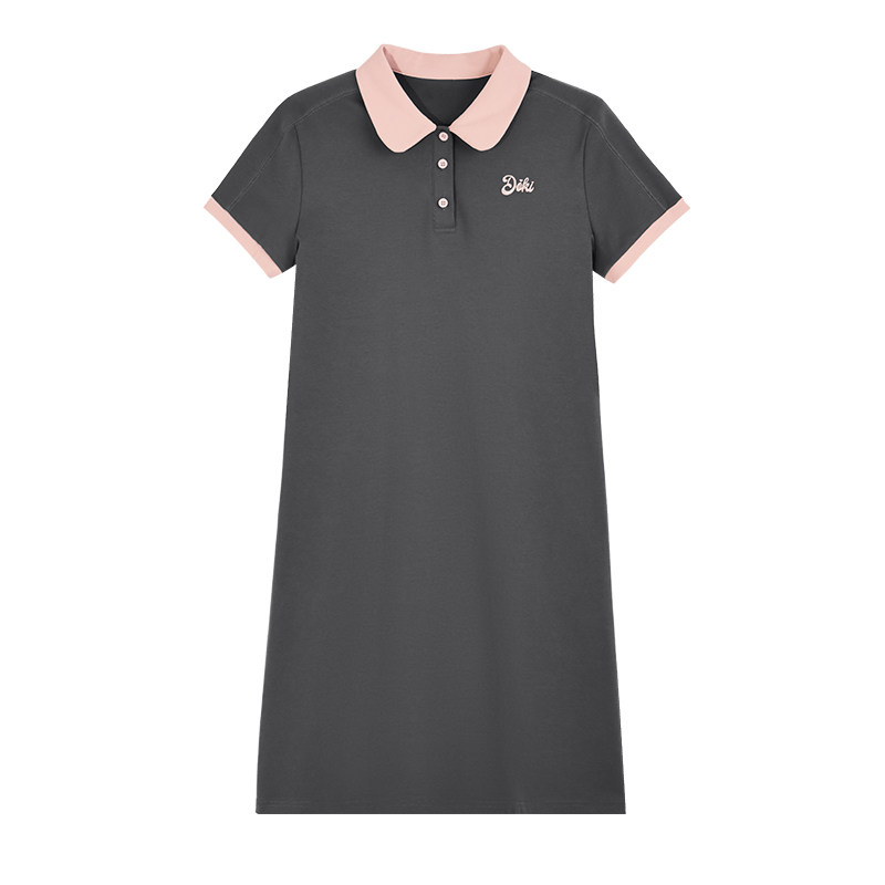 polo领连衣裙女夏季显瘦显气质