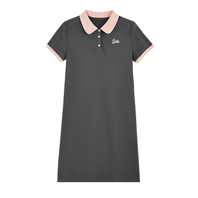 polo领连衣裙女夏季显瘦显气质