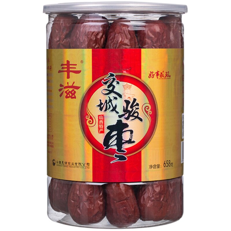 丰滋红枣太谷壶瓶枣罐装418g大枣子山西特产干枣孕妇零食红枣