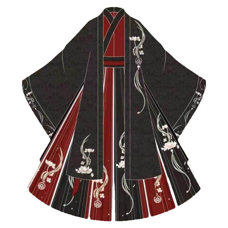 汉服男魏晋风古装黑红大袖衫服装