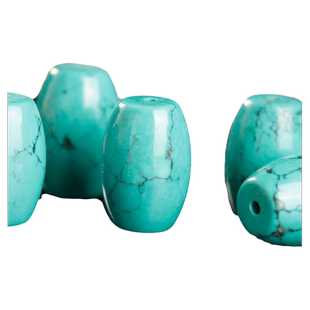 湖北十堰原矿仿绿松石桶珠散珠隔珠佛珠手串配件星月菩提配饰