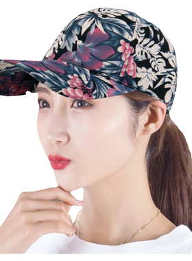花朵冠师傅棒球帽休闲女春秋时尚