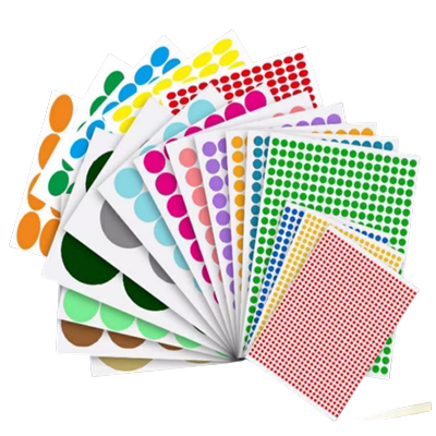 A4不干胶标签圆点标签贴圆形数字