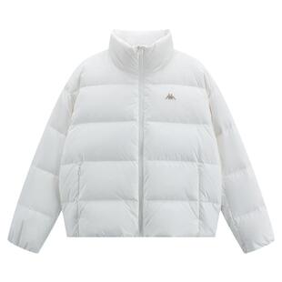 Kappa卡帕背靠背短款羽绒服女2026新款冬季保暖外套轻薄休闲立领