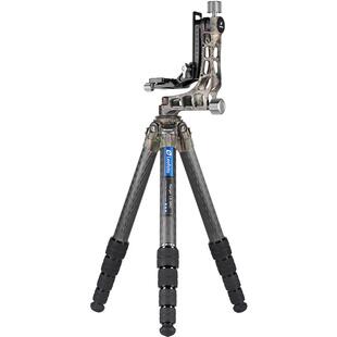 徕图Leofoto LS-365C+PG-1 便携三脚架户外摄影摄像观打鸟长焦迷彩悬臂云台套装