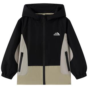 小象汉姆童装男童冲锋衣儿童外套春春款2026新款春装户外三防衣服