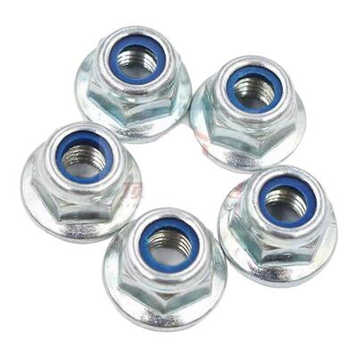 法兰防松带垫锁紧自锁镀锌8/10级