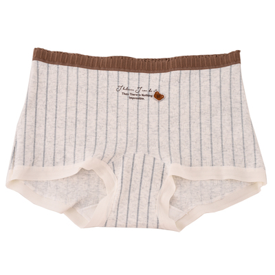 加长底裆纯棉印花中腰内裤女透气网孔棉潮卡通条纹韩版时尚平角裤