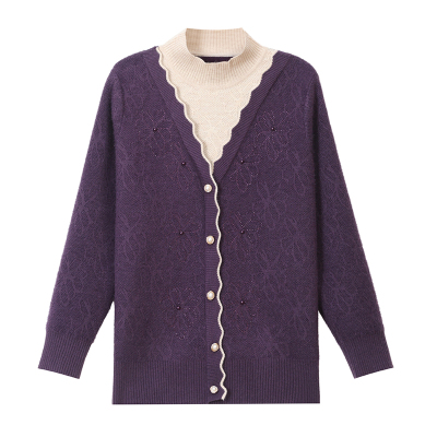 赋妤中老年女装新款妈妈羊毛衣