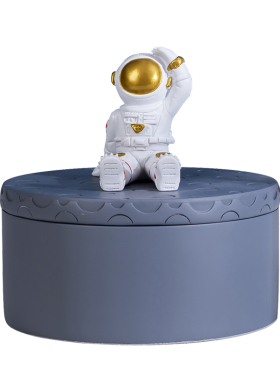 太空人带盖子糖果钥匙收纳装饰品