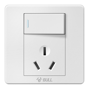 公牛16a空调插座16安一开三孔带开关插座热水器专用家用墙壁面板