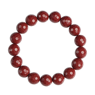 原矿朱砂切面菱形珠手链女士钻石珠平安好运紫金砂手串本命年礼物