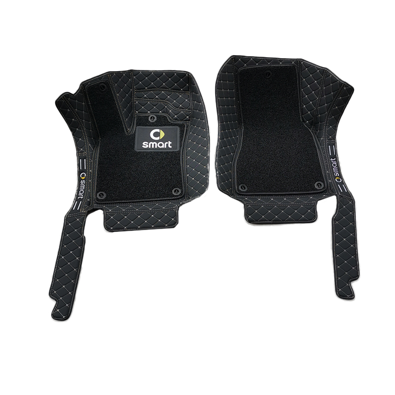 适用奔驰smart全包围脚垫精灵一号三号#1#3fortwo453 451丝圈脚垫