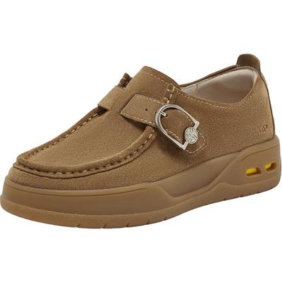 SKAP小麋鹿圣伽步女鞋2025秋季新款袋鼠鞋厚底时尚百搭女款休闲鞋