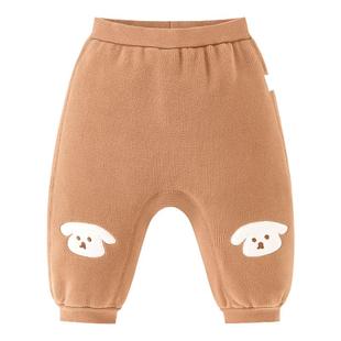 迷你巴拉巴拉宝宝加绒裤子2025冬装新款男女童保暖不勒肚宽松PP裤