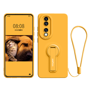 适用荣耀70手机壳女70Pro新款镜头全包70Pro+防摔带支架华为honor70液态硅胶pro+带挂绳+软壳薄pro外壳保护套