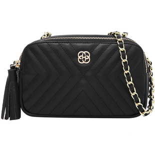 HONGU红谷女包包时尚牛皮经典菱格包链条包单肩包斜挎包时髦方包