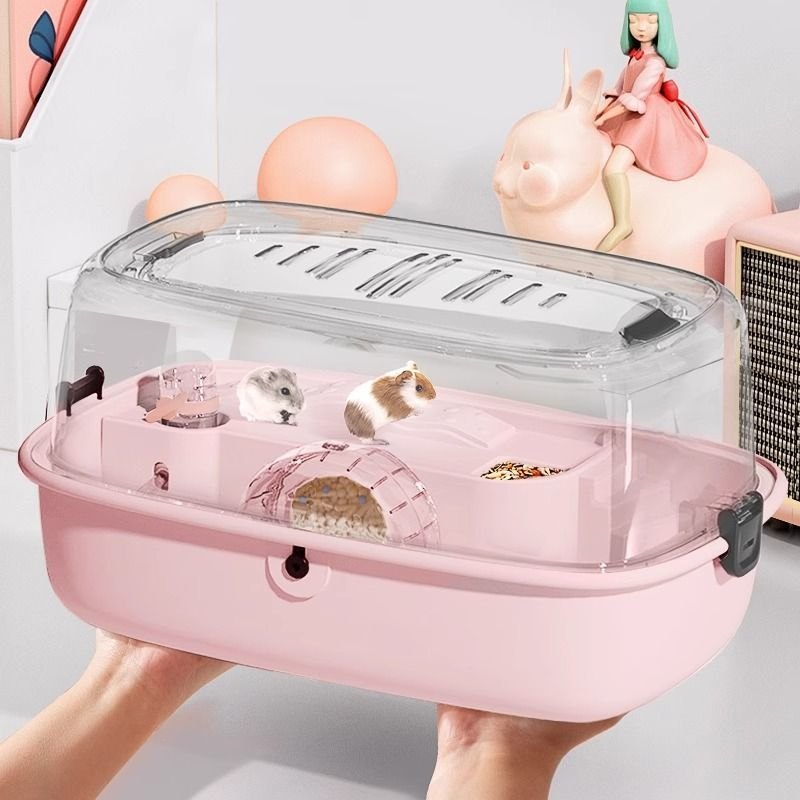 透明封闭式仓鼠笼子豪华别墅便宜熊全套用品外带房子专用金丝超大