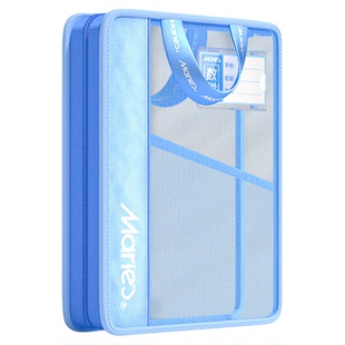 文件袋小学生科目分类袋L型拉链式收纳手提a45补习资料作业试卷手提包收纳学生科科目分类大容量男孩女孩书袋