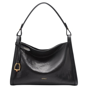 红谷包包女式2025新款植鞣牛皮单肩手提包通勤高级感斜挎包女士包