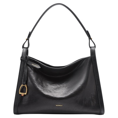 HONGU红谷高级感真皮hobo包