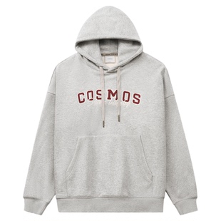 GWIT 重磅复古潮牌刺绣冬季保暖套头打底帽衫加绒加厚连帽卫衣男