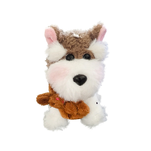 可爱雪纳瑞车载摆件毛绒小狗玩偶汽车屏幕装饰车内公仔送女生礼物