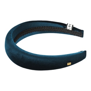 L9000/深蓝色秋冬发箍女2025新款高颅顶加厚丝绒头饰宽边大脸发卡