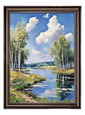 美式玄关装饰画2025新款入户走廊过道挂画欧式复古油画高级感壁画