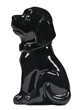 黑色陶瓷狗摆件可爱十二生肖小狗