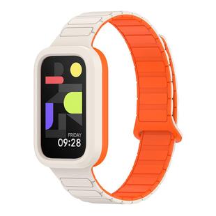 适用于小米Redmi红米手环3表带3双色磁吸小米手环9active同款硅胶腕带智能运动一体防摔替换带创意时尚表链