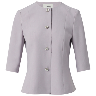LANDI兰花冰烟紫色西装