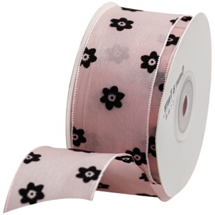 3.8厘米植黑绒纱带爱心暗黑黑色丝带缎带绸带花束米色小众复古