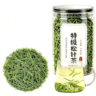 松针茶官方旗舰店野生秦岭长白山马尾松正品中药材茶五5炒制三针