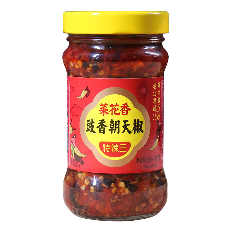 菜花香瓶装香辣酱280g豉香朝天椒