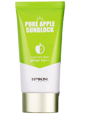 韩国原装 IPKN忆可恩 青苹果防晒霜 提亮保湿控油 SPF34倍长效