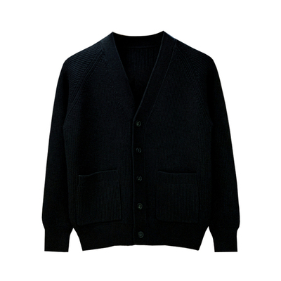 开衫针织衫V领纯色毛衣外套保暖