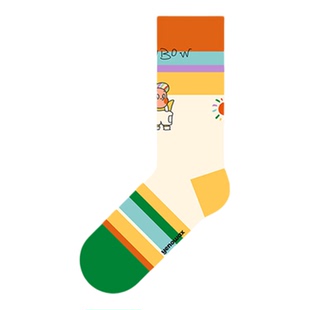 异能无限袜子女款2026新款星星人联名可爱卡通中长棉袜女士中筒袜