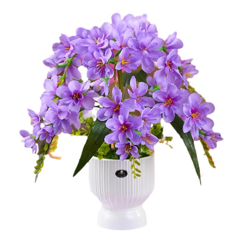 仿真香雪兰花摆设餐桌摆花装饰花蝴蝶兰假花干花轻奢高档花艺摆件