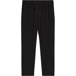 HM男装休闲裤冬季简约松紧带合身黑色长裤慢跑裤1195936