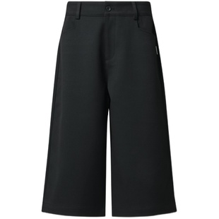 FUNKYFUN设计感纯色廓形西装七分裤男女时髦百搭休闲复合西裤短裤