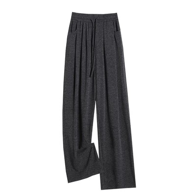 糯米裤女2025新款直筒窄版阔腿裤