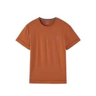 Jockey垂顺爽滑莫代尔睡衣纯色简约休闲短袖睡衣圆领家居服男上衣