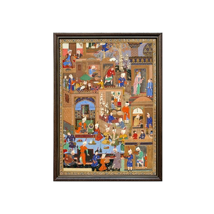 波斯细密画阿拉伯伊朗印度土耳其风情餐厅装饰画卧室玄关书房画