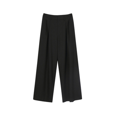 高腰通勤LESS休闲阔腿直筒裤女