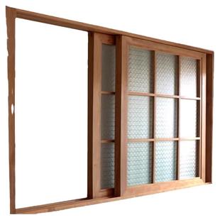 木窗框架房间隔断窗定制室内原木风窗户上翻窗上下左右推拉折叠窗